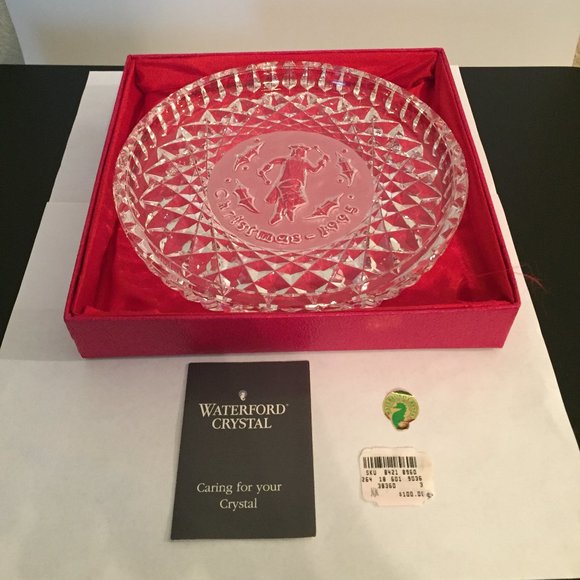 Waterford Crystal “TWELVE DRUMMERS DRUMMING” 1995 Christmas 8" Plate - Picture 3 of 6